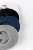 Medias tobilleras unicolor con diseños