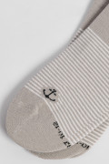 Medias tobilleras unicolores a rayas con diseño de ancla