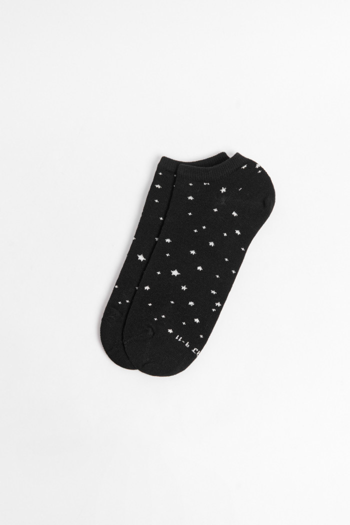 Medias tobilleras unicolores con diseños de estrellas
