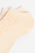 Medias unicolores tobilleras con diseño de animal print