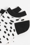 Medias tobilleras unicolores con contrastes y puntos