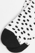 Medias tobilleras unicolores con contrastes y puntos
