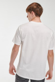Camiseta manga corta crema con estampado colorido