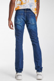 Jean 90´S tiro bajo azul intenso con diseños en láser