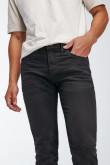 Jean Skinny negro tiro bajo