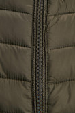 Chaqueta unicolor acolchada con cuello redondo