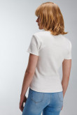 Camiseta unicolor manga corta y cuello redondo
