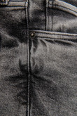 Jean gris oscuro súper skinny tiro bajo con hilos en contraste