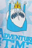 Camiseta azul clara con manga corta y diseño de Hora de Aventura