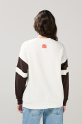 Buzo oversize crema cuello redondo de Burger King