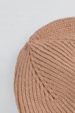 Gorro tejido unicolor con doblez ajustable en frente