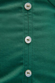 Blusa con escotes amplios verde oscura y recogido en busto