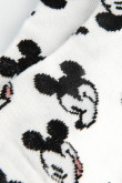 Medias unicolor cortas con diseños de Mickey y contrastes localizados
