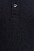 Camiseta Polo unicolor con cuello y puños tejido con diseño.
