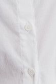 Blusa manga 3/4 blanca con cuello camisero