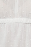 Blusa manga sisa con golas crema clara y cordón en la cintura