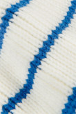 Gorro tejido blanco con líneas y bordado de Star Wars