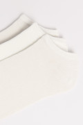 Paquete X3 de medias blancas tobilleras con finas texturas