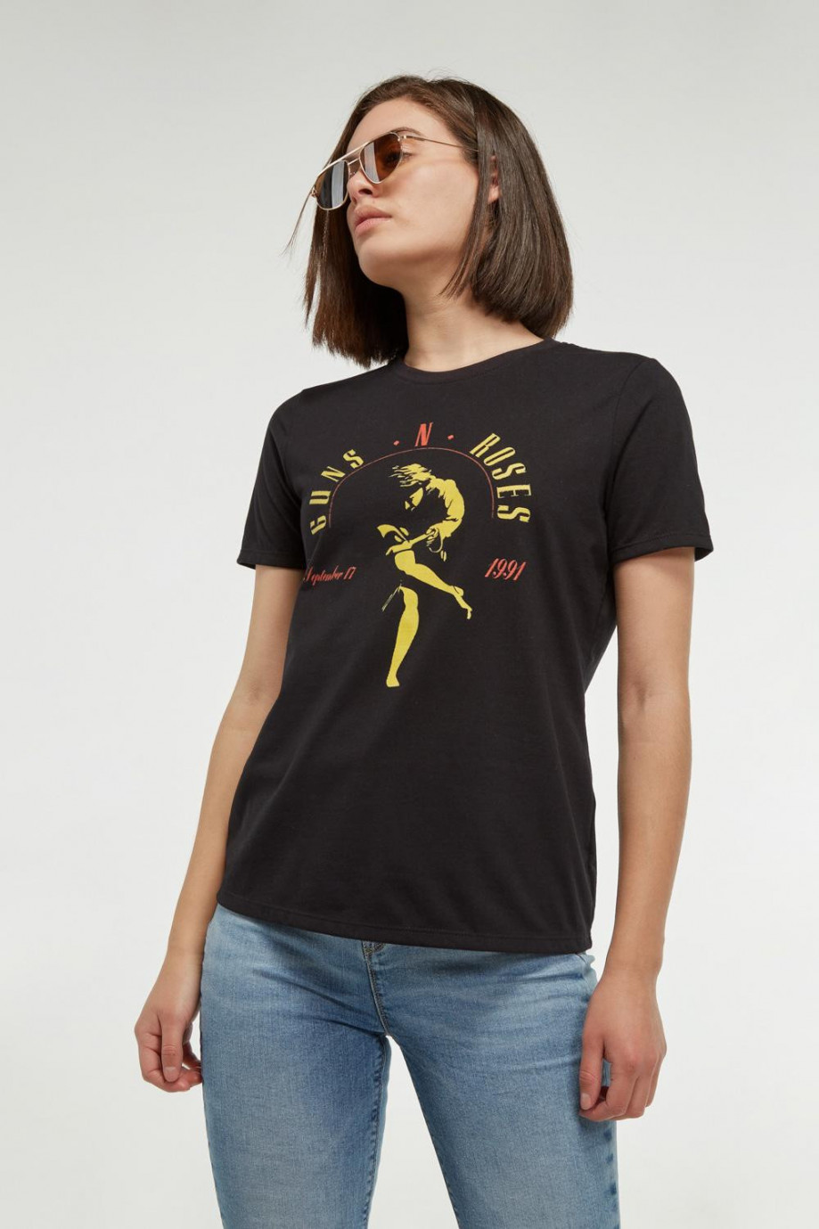 Camiseta, estampado de Guns N' Roses.