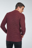 Suéter cuello alto unicolor con cremallera