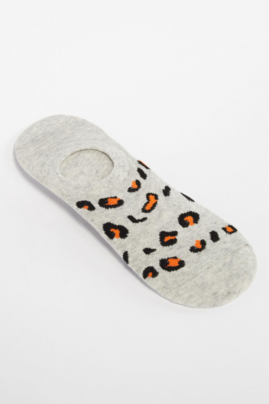 Medias baletas unicolores con diseño animal print