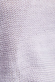 Suéter tejido unicolor con cuello redondo y diseño de rayas