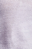 Suéter tejido unicolor con cuello redondo y diseño de rayas