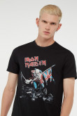 Camiseta manga corta, estampado de Iron Maiden.
