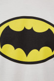 Camiseta cuello redondo crema claro con estampado de Batman