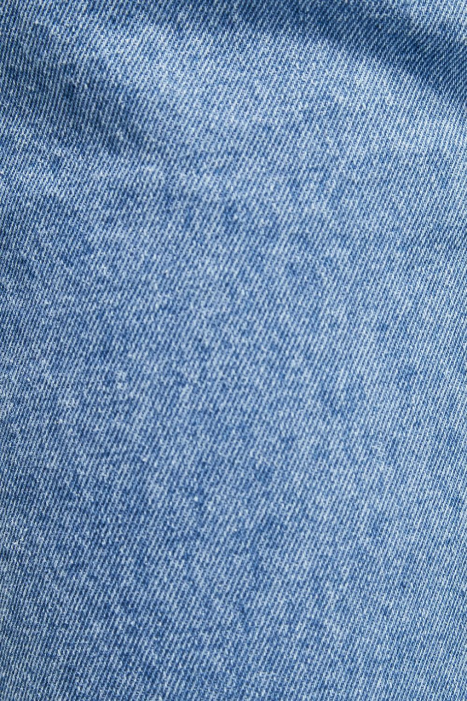 Jean paperbag azul claro con tiro súper alto y elástico en la cintura