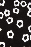 Blusa unicolor manga corta con estampados de figuras