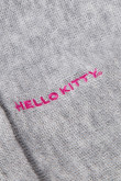 Gorro tejido gris medio con bordado de Hello Kitty