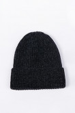 Gorro unicolor tejido con doblez ajustable