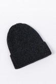 Gorro unicolor tejido con doblez ajustable