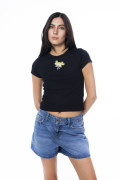 Camiseta de Chicas Superpoderosas negra manga corta
