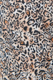Vestido kaky claro manga larga con estampado animal print