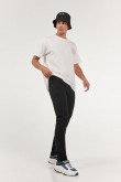 Jean slim negro 5 bolsillos con tiro bajo