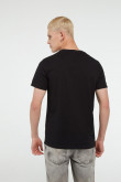 Camiseta manga corta negra con estampado de El Padrino en frente