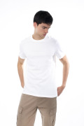 Camiseta ajustada unicolor infaltables manga corta
