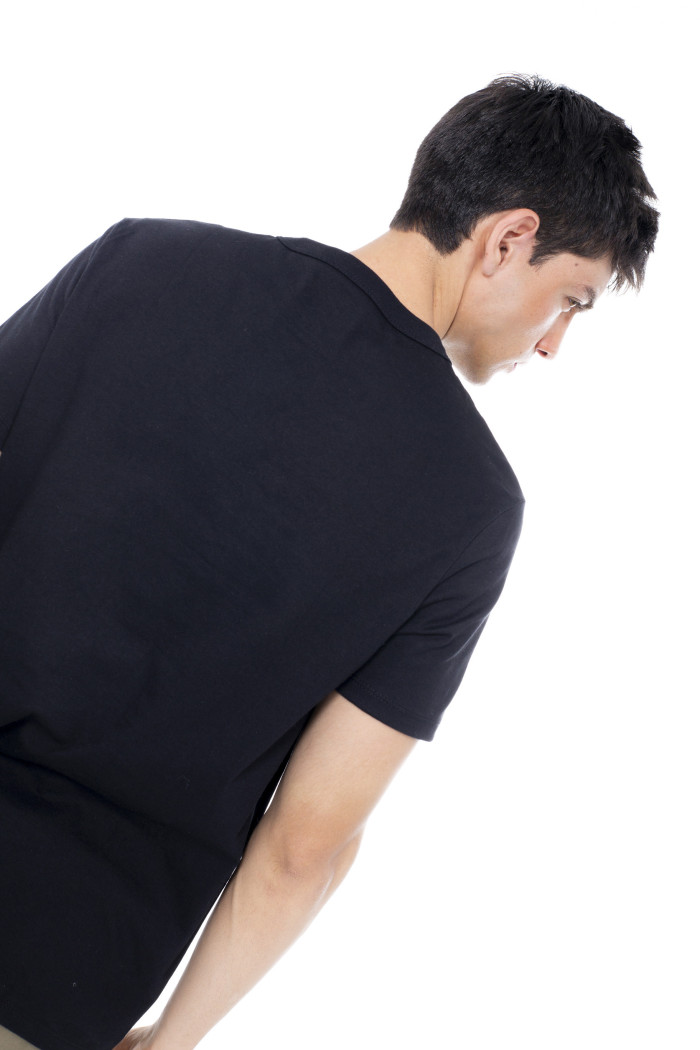 Camiseta cuello redondo unicolor infaltables en algodón
