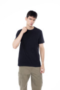 Camiseta cuello redondo unicolor infaltables en algodón
