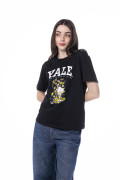Camiseta negra de Snoopy & Yale con manga corta
