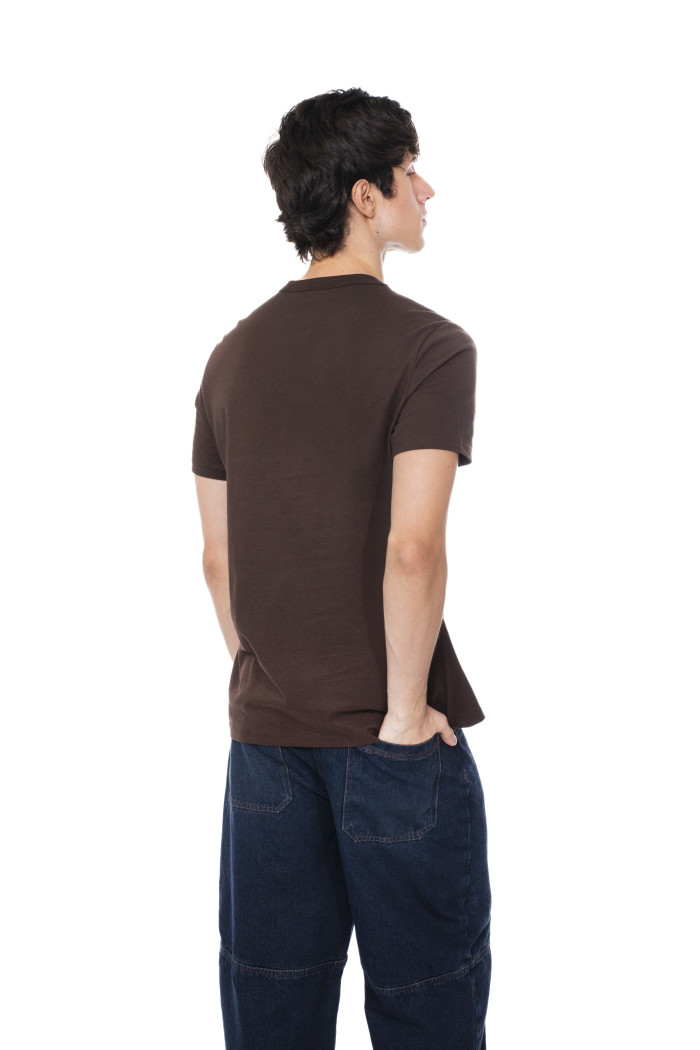 Camiseta infaltables en algodón unicolor manga corta 
