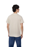 Camiseta de Snoopy kaki clara con manga corta
