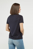 Camiseta azul intenso con diseño de Hora de Aventura y mangas cortas