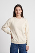 Buzo oversize con capota crema claro y artes college
