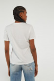 Camiseta crema clara manga corta con arte de Vaca y Pollito