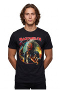 Camiseta de Iron Maiden negra en algodón manga corta
