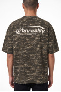 Camiseta oversize negra tie dye manga corta con diseño
