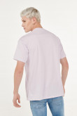 Camiseta manga corta lila claro con estampado de Bob Esponja
